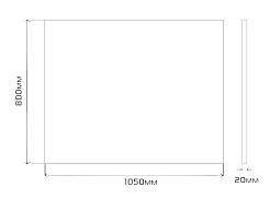 Misty Зеркало Марс 105 в алюминиевом профиле – фотография-2